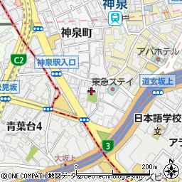 東京都渋谷区神泉町10-3周辺の地図