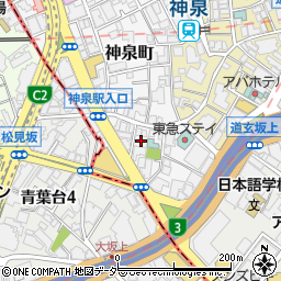東京都渋谷区神泉町10-12周辺の地図