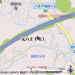 東京都八王子市元八王子町周辺の地図