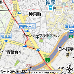 東京都渋谷区神泉町10-13周辺の地図