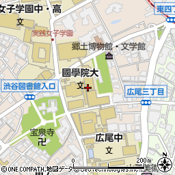 國學院大學　学術メディアセンター（ＡＭＣ）　常磐松ホール周辺の地図