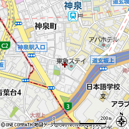 東京都渋谷区神泉町8-10周辺の地図
