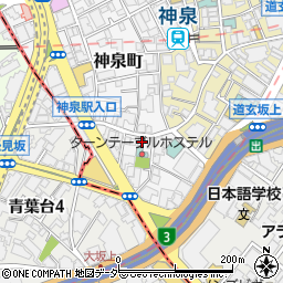 東京都渋谷区神泉町10-16周辺の地図