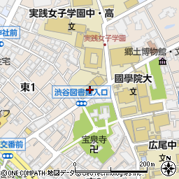 渋谷区立　常磐松小学校放課後クラブ周辺の地図