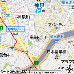 東京都渋谷区神泉町8-12周辺の地図