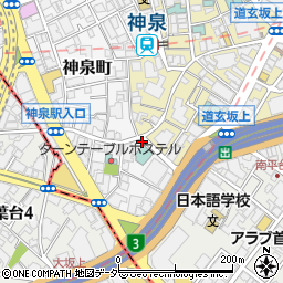 東京都渋谷区神泉町8-13周辺の地図