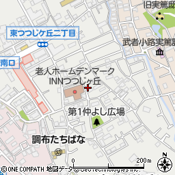 東京都調布市東つつじケ丘周辺の地図