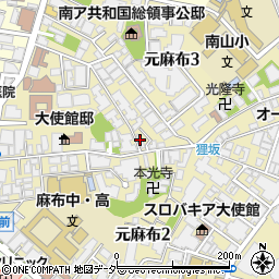元麻布プレイスＦ棟周辺の地図