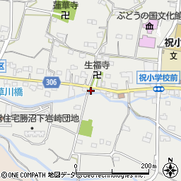 山梨県甲州市勝沼町下岩崎1973周辺の地図