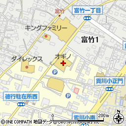 オギノ貢川店周辺の地図