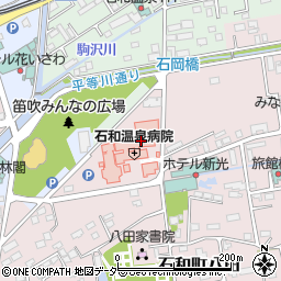 山梨県笛吹市石和町八田330-5周辺の地図