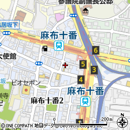 麻布医院周辺の地図