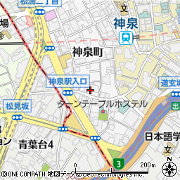 東京都渋谷区神泉町12周辺の地図