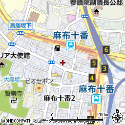 AFURI麻布十番店周辺の地図