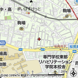東京都目黒区駒場1丁目周辺の地図