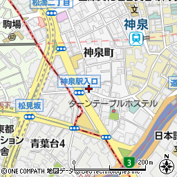 東京都渋谷区神泉町13-11周辺の地図