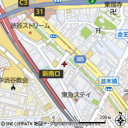 渋谷三郵便局周辺の地図