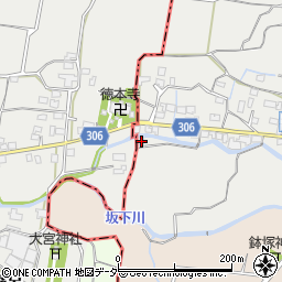 山梨県甲州市勝沼町下岩崎418周辺の地図