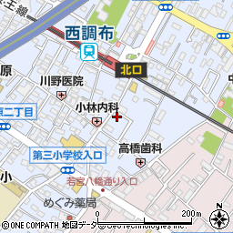 京王コインパーク西調布駐車場周辺の地図