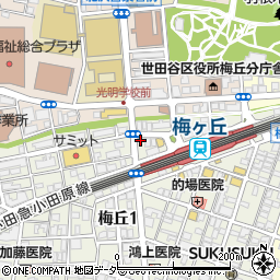 梅ヶ丘アパート周辺の地図