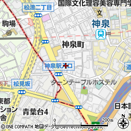 東京都渋谷区神泉町13-9周辺の地図