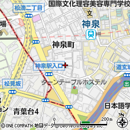 東京都渋谷区神泉町13-7周辺の地図