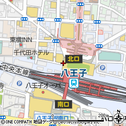 ＪＲ八王子駅北口公衆トイレ周辺の地図