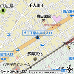 八王子工業高校入口周辺の地図
