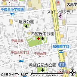 東京都世田谷区千歳台4丁目周辺の地図