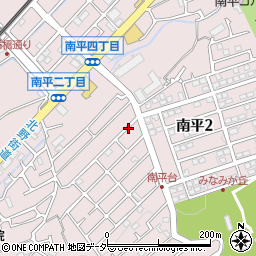 東京都日野市南平周辺の地図