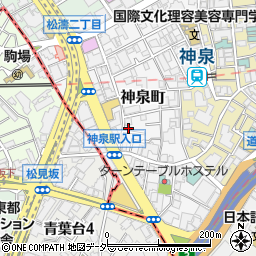 東京都渋谷区神泉町13-14周辺の地図