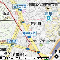 東京都渋谷区神泉町20周辺の地図