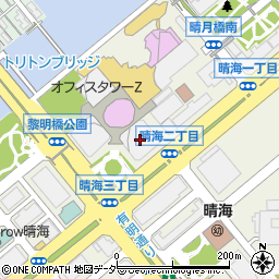 〒104-6034 東京都中央区晴海 オフィスタワーＸ（３４階）の地図