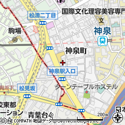 クレッセント渋谷神泉周辺の地図