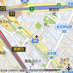 スターバックスコーヒー 渋谷3丁目店周辺の地図