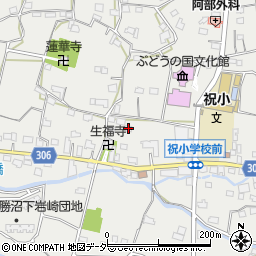 山梨県甲州市勝沼町下岩崎1929周辺の地図