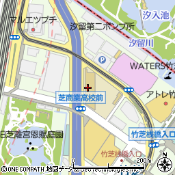 東京都立芝商業高等学校周辺の地図