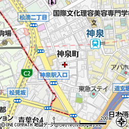 東京都渋谷区神泉町13-17周辺の地図