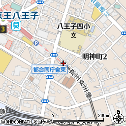 京王八王子駅　東自転車駐車場周辺の地図