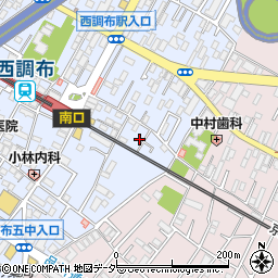 東京都調布市上石原1丁目49-7周辺の地図