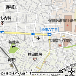 東京都世田谷区赤堤2丁目3周辺の地図