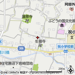 山梨県甲州市勝沼町下岩崎1933周辺の地図