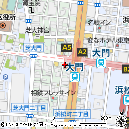 地鶏一筋 勝枝のとり 大門総本店周辺の地図