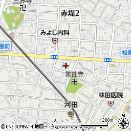 東京都世田谷区赤堤2丁目7周辺の地図