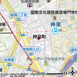 東京都渋谷区神泉町14周辺の地図