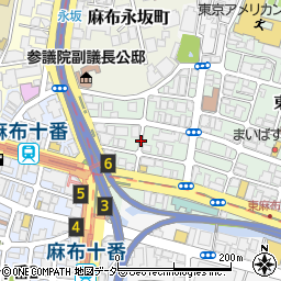 東京都港区東麻布3丁目周辺の地図
