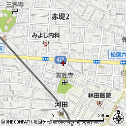 東京都世田谷区赤堤2丁目7-11周辺の地図