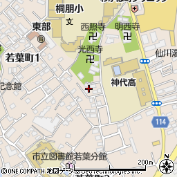 東京都調布市若葉町周辺の地図