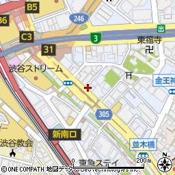 地魚屋台 渋谷 浜ちゃん周辺の地図