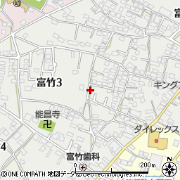 山梨県甲府市富竹周辺の地図